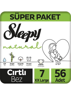 Canarino Natural Süper Paket Bebek Bezi 7 Numara Xxlarge 56 Adet