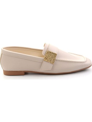 Bambi Bej  Kadın Loafer Ayakkabı K01879251409