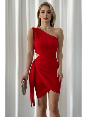 Ang Butik Kadın Farklı Kesim Kısa Elbise