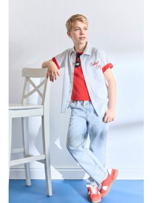 DeFacto Straight Fit Düz Paça Jean Pantolon Erkek Çocuk B5740A826SM