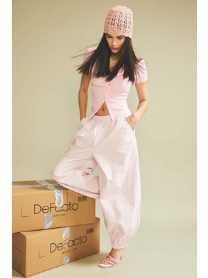DeFacto Balloon Fit Normal Bel Poplin Pantolon G9896AX26SP