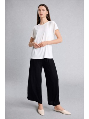 DeFacto Culotte Geniş Paça Krinkıl Viskon Kapri C9565AX26SM