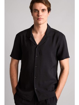 DeFacto Modern Fit Modal Kısa Kollu Gömlek G7459AX26SM