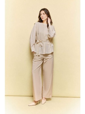 DeFacto Regular Fit Çizgili Çizgili Uzun Kollu Tunik H3673AX26SM