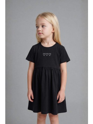 DeFacto %100 Pamuk Desenli Elbise Kız Bebek H2173A526SM