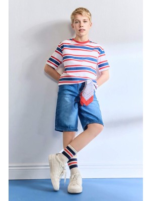 DeFacto Regular Fit Jean Şort Erkek Çocuk H3185A826HS