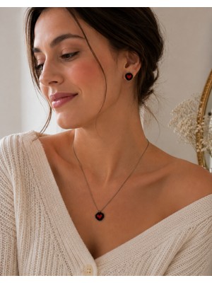 Gmn Collection Yeni Sezon Yeni Seri El Yapımı Kalp Detaylı Miyuki Kolye ve Küpe Seti
