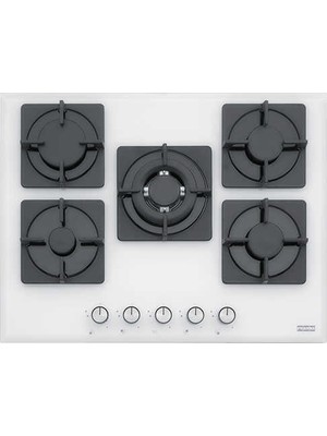 Franke FHNS 705 4G TC WHC Beyaz Ankastre Ocak 5 Gözlü Gazlı Cam Yüzeyli Kolay Temizlik