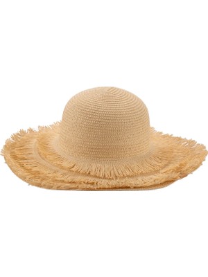 Nordbron Ekru Kadın Düz Örgü Şapka Quinn Straw Hat