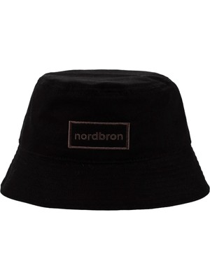 Nordbron Siyah Kadın Nakışlı Şapka Saliena Bucket Hat