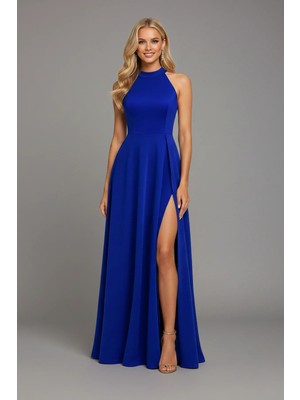 Ang Butik Kadın Balıkçı Yaka Gece Tasarımı Abiye Elbise