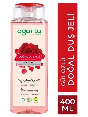 Agarta Doğal AHA Gül Duş Jeli 400 ml