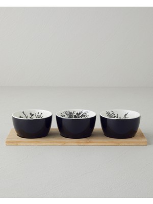 UltraMint Şık 4'lü Sunumluk Seti, Siyah-Beyaz, 9,5x5 Cm, Modern ve Zarif Tasarım