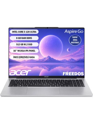 ACER ASPIRE GO Intel Core 5 120ULTRA   8GB 512SSD 16'' FREEDOS NX.JT2EY.001
