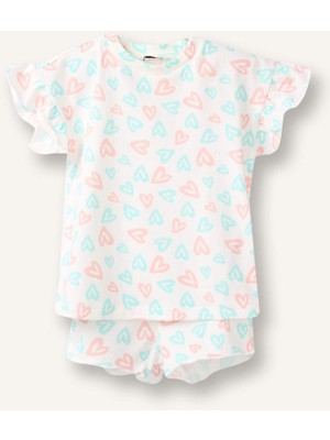 DeFacto Baskılı 2'li Ecru Pijama Takımı Kız Bebek H9309A526SM