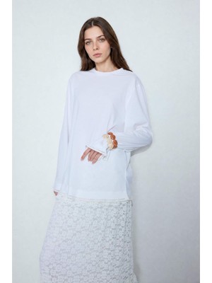 DeFacto Relax Fit Uzun Kollu Ecru Tunik H7727AX26SM