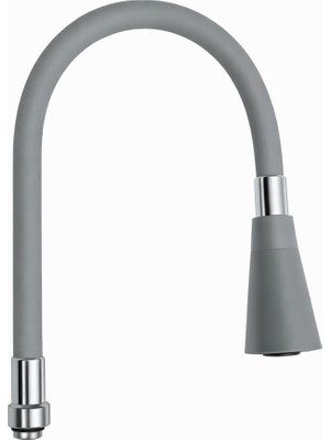 Canarino Esnek Silikon Musluk Başlığı, Kıvrılabilir ve Oynar Başlıklı, Renkli Musluk Uzatma Aparatı, Mutfak ve Banyo Bataryaları Için Ayarlanabilir Su Yönlendirici 52 cm (Gri)