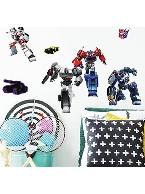 Canarino RMK4231SCS Transformers All Time Favorites Peel And Stick Duvar Çıkartmaları, Mavi, Kırmızı, Sarı