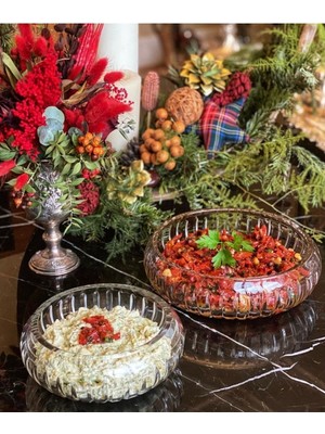 UltraMint Şeffaf Kristal Kesme Cam Salata Kasesi 18 Cm, Şık ve Dayanıklı Tasarım
