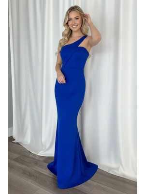 Ang Butik Kadın Scuba Yapılı Çapraz Yaka Abiye