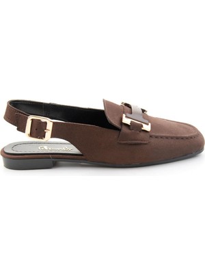 Bambi Kahve  Kadın Loafer Ayakkabı K01641023272