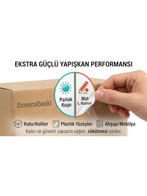 Canarino 2 Li Paket Parlak Kuşe ve Mat 1.hamur Etiket Toplam 50 Adet 25 Adet Parlak Kuşe 25 Adet Mat 1.hamur Etiket