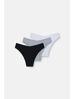 Suwen 3'lü Pamuklu Brazilian Slip Külot