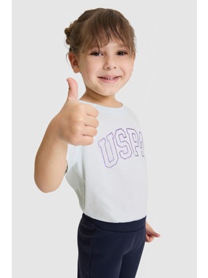 U.S. Polo Assn. Kız Çocuk Bisiklet Yaka Su Yeşili Basic Tişört 50325631-VR083