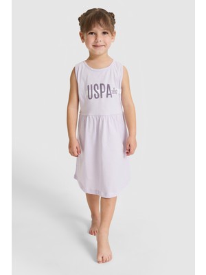 U.S. Polo Assn. Kız Çocuk Bisiklet Yaka Lila Elbise 50327335-VR034