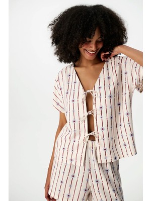 Penti Renkli Floral Bliss Şortlu Pijama Takımı