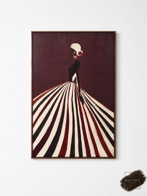Sonsuz Zarafet | Modern Kadın Figürlü Dokulu Mdf Tablo 80X120 cm