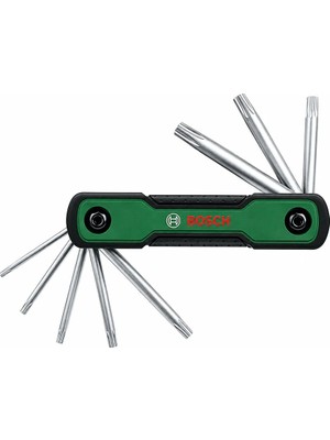 Bosch 8'i 1 Arada Yeşil Katlanır Torx Anahtar Seti Ergonomik Tasarım ve Yüksek Dayanıklılık