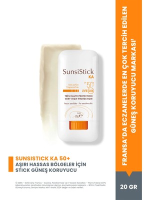 Avene SunsiStick KA SPF 50+ Aşırı Hassas Bölgeler İçin Güneşten Koruyucu Stick 20 gr
