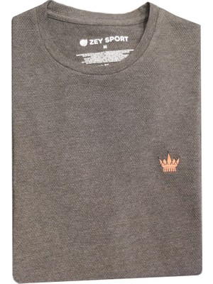 Zey Sport Zey/plus Petek Dokulu Erkek Basic T-Shirt - A0012