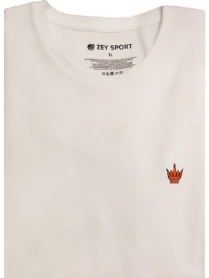 Zey Sport Zey/plus Petek Dokulu Erkek Basic T-Shirt - A0012