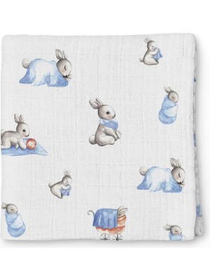 Canarino Bébé Lapin Müslin Örtü 100X100 cm