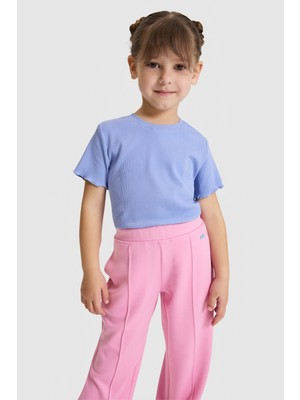 U.S. Polo Assn. Kız Çocuk Bisiklet Yaka Mor Basic Tişört 50325610-VR245