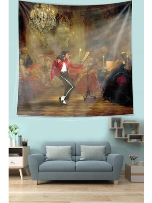 Canarino Pelangi Jackson Sanatsal Leke Tutmaz Kumaş Duvar Örtüsü Duvar Halısı Tapestry PNTR551, 70 x 70
