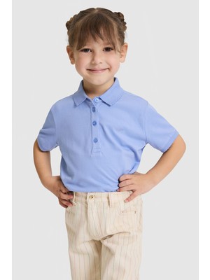 U.S. Polo Assn. Kız Çocuk Polo Yaka Mor Basic Tişört 50328218-VR245