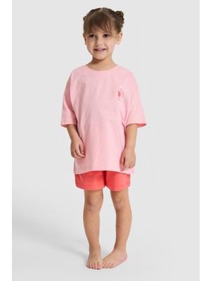 U.S. Polo Assn. Kız Çocuk Somon Alt Üst Takım 50326612-VR047