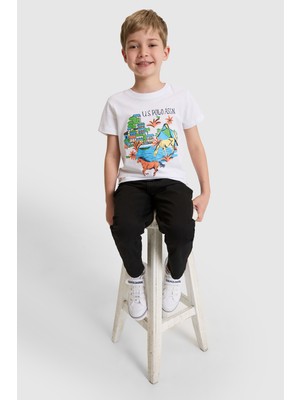 U.s. Polo Assn. Erkek Çocuk Beyaz Tişört 50327025-VR013