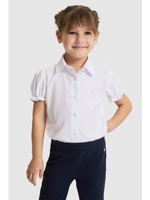 U.s. Polo Assn. Kız Çocuk Beyaz Gömlek Kısa Kollu 50324744-VR013