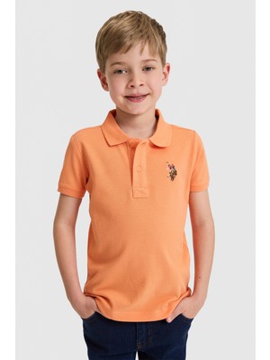 U.s. Polo Assn. Erkek Çocuk Turuncu Tişört Basic 50325608-VR051
