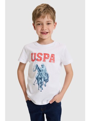 U.S. Polo Assn. Erkek Çocuk Beyaz Bisiklet Yaka Tişört 50326998-VR013