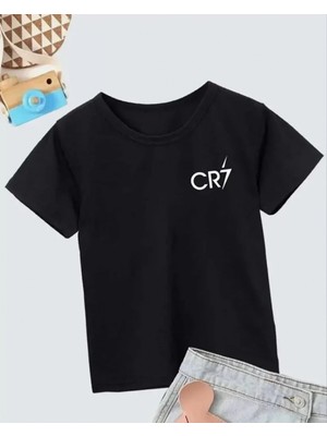 Marsilyan- Erkek Çocuk Baskılı T-Shirt - Siyah