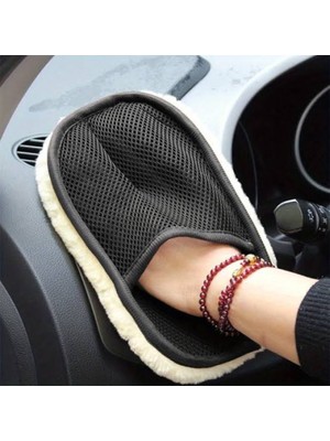Hobilinka Mikrofiber Yün Araba Yıkama Eldiveni - Çizmez ve Yüksek Emici