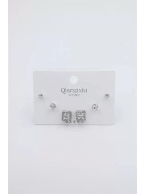 Marsilyan Çoklu Set Küpe - Gümüş