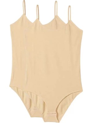 Marsilyan 2 Adet Ip Askılı Kadın Çıtçıtlı Body Ten