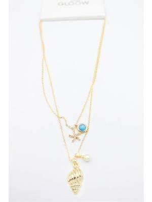 Marsilyan Deniz Kabuğu Kolye - Altın