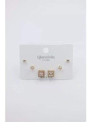 Marsilyan Çoklu Set Küpe - Altın